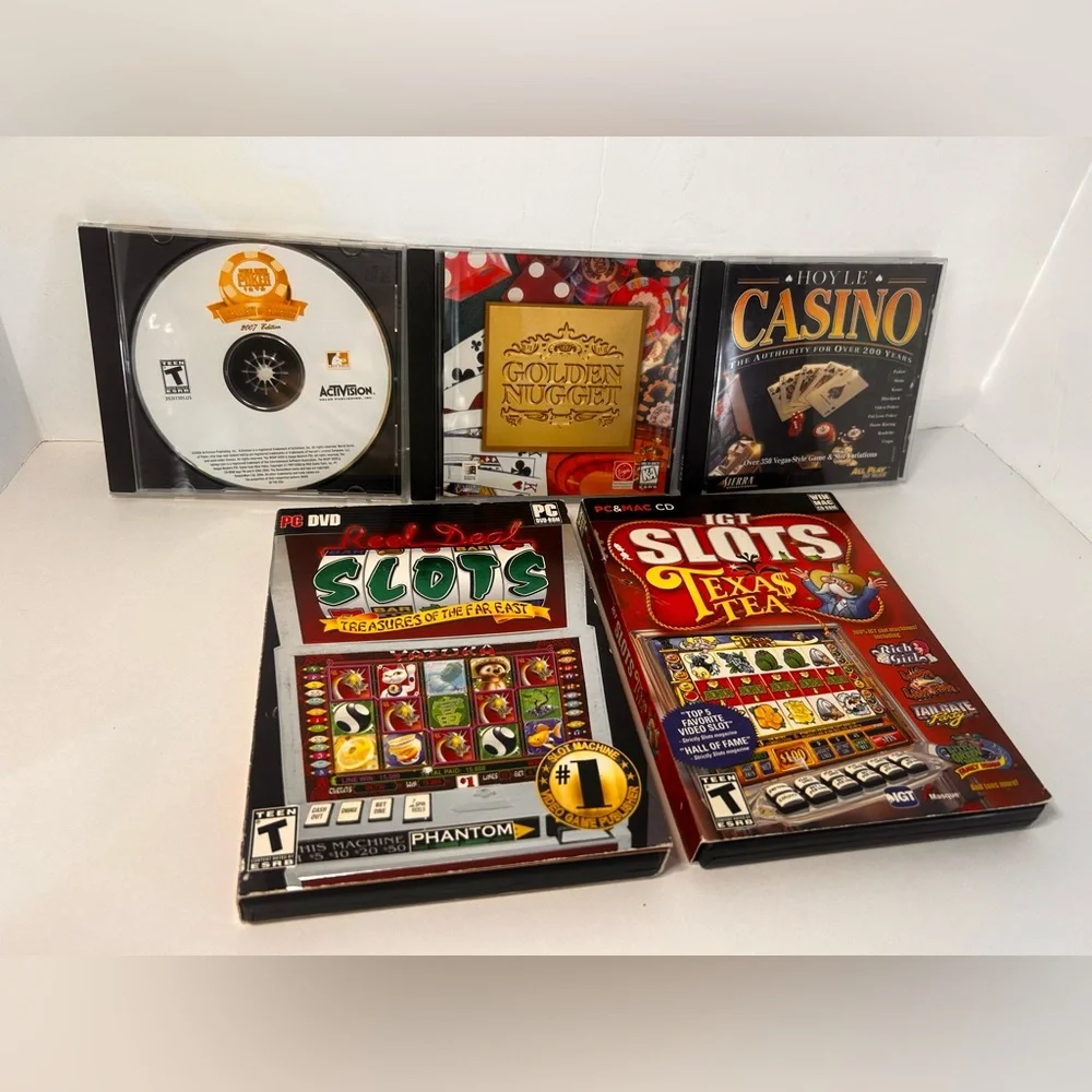 PC Game Casino Lot (5 Games) Including 2007 World Series Of Poker, SLOTS & More
